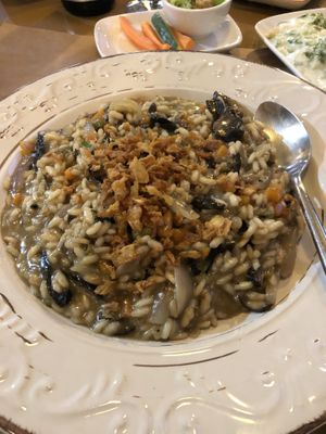 Mushroom risotto  at ONO by Marouli in Rhodes
