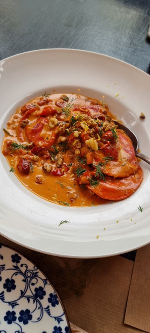 Beetroot ravioli at ONO by Marouli in Rhodes