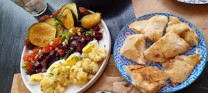 Israeli mixed plate at ONO by Marouli in Rhodes