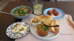 Greek mix plate at ONO by Marouli in Rhodes