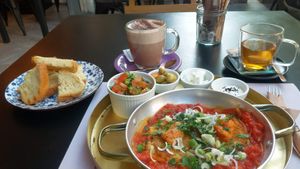 Vegan shakshouka at ONO by Marouli in Rhodes