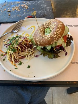 Avo, cheese bagel  at ONO by Marouli in Rhodes