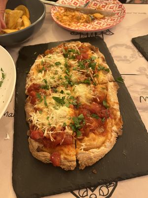 Vegan magaritha pinsa  at ONO by Marouli in Rhodes