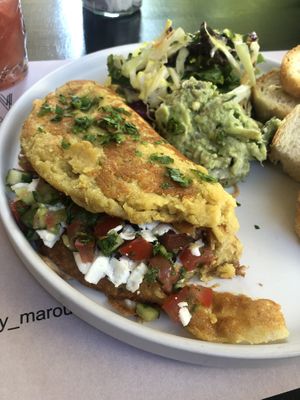 Vegan chickpea omelette   at ONO by Marouli in Rhodes