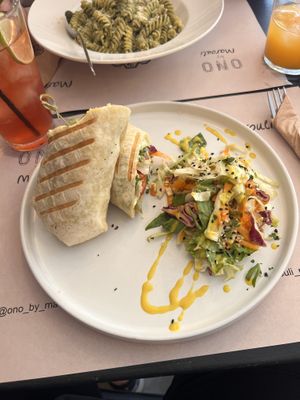 Green Wrap – also homemade ice tea was 👌  at ONO by Marouli in Rhodes