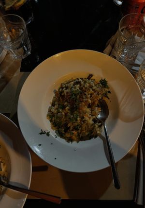 mushroom risotto  at ONO by Marouli in Rhodes