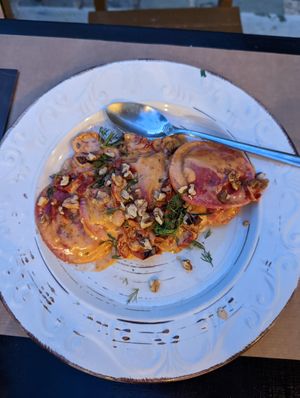 Beetroot ravioli at ONO by Marouli in Rhodes