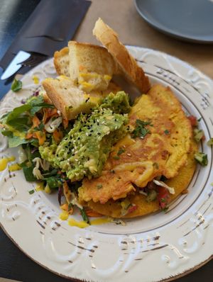 Chickpea Flour Omelette (vegan) at ONO by Marouli in Rhodes