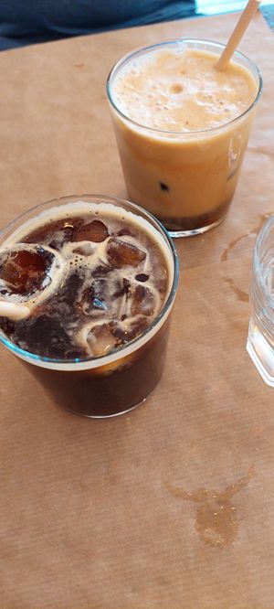 Americano freddo and cappuccino freddo at ONO by Marouli in Rhodes