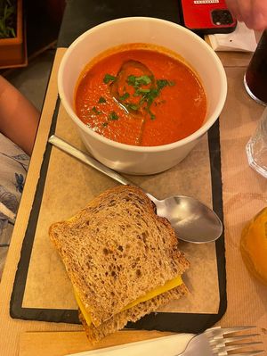 Sopa de tomate  at ONO by Marouli in Rhodes