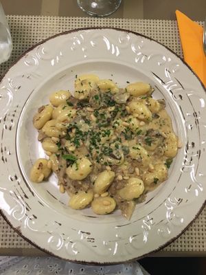 Vegan mushroom gnocci at ONO by Marouli in Rhodes