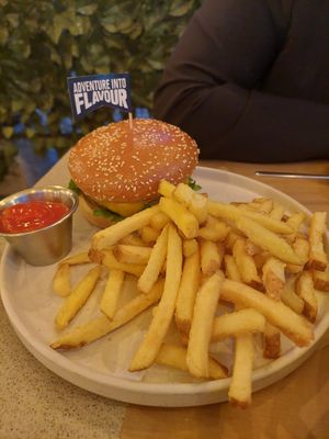 Moving mountain burger at ONO by Marouli in Rhodes