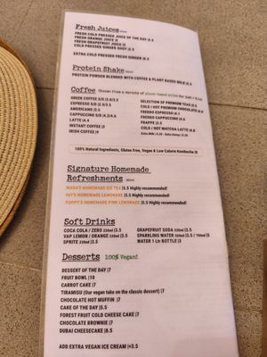 Drinks menu July 2025 at ONO by Marouli in Rhodes