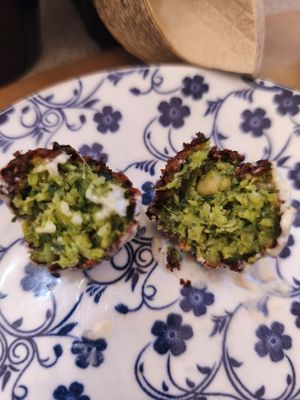 Falafel inside at ONO by Marouli in Rhodes