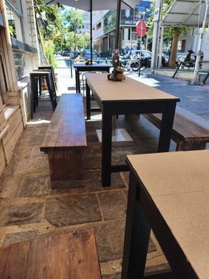 Outdoor area at ONO by Marouli in Rhodes