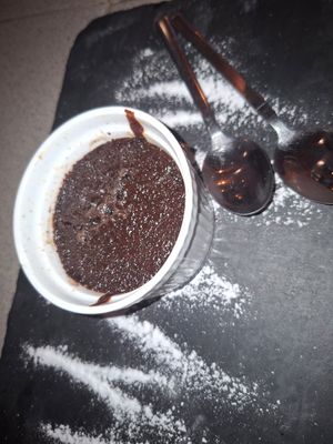 Chocolate souffle at ONO in Rhodes