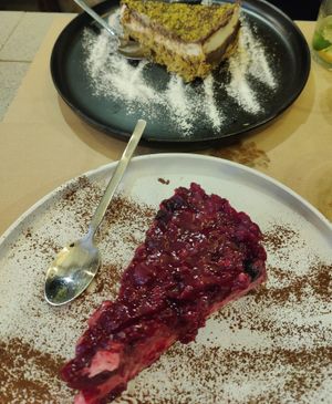 Dubai and beery cheesecake at ONO in Rhodes
