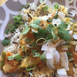 Vegan curry  at ONO by Marouli in Rhodes