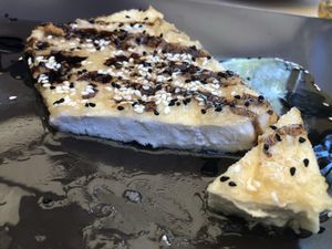 Fried vegan Feta in filo - the absolute best dish! Amazing! at ONO by Marouli in Rhodes