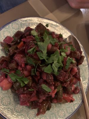 Beetroot salad at ONO by Marouli in Rhodes