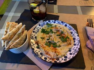 Hummus at ONO by Marouli in Rhodes