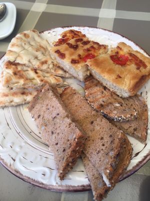 Selection of breads  at ONO by Marouli in Rhodes
