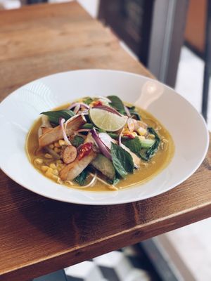 Turmeric Coconut Noodles at Plants in Taipei