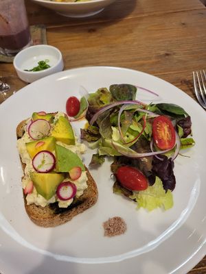 Chickpea 'egg salad' toast at Plants in Taipei