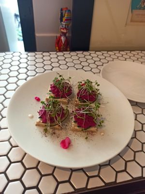 Beet tartare at Plants in Taipei