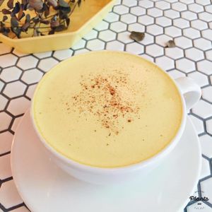 Golden Spice Latte at Plants in Taipei