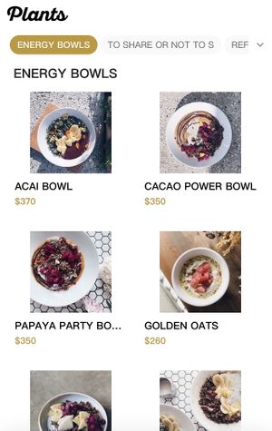 Menu  at Plants in Taipei