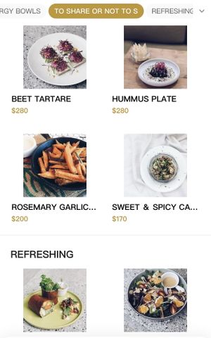 Menu  at Plants in Taipei