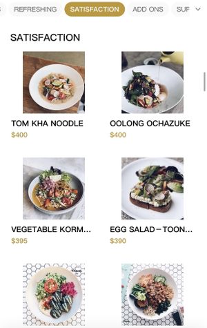 Menu  at Plants in Taipei