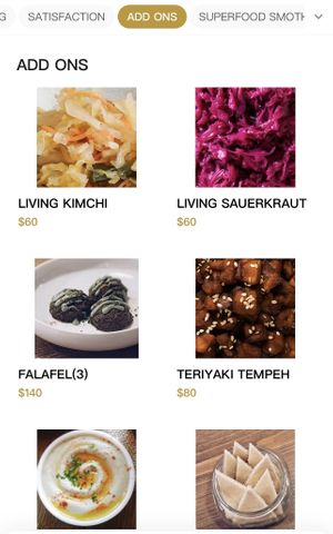 Menu  at Plants in Taipei