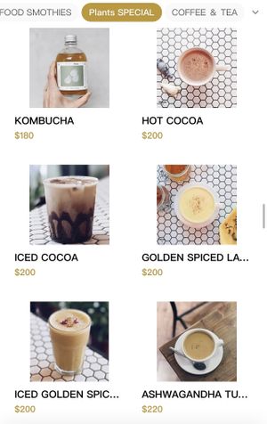 Menu  at Plants in Taipei