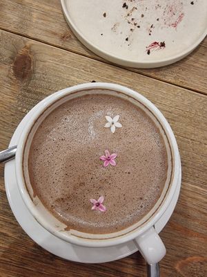 Cinnamon hot chocolate at Plants in Taipei
