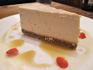 Lime cheesecake at Plants in Taipei