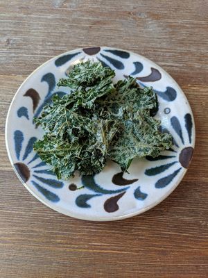 Kale and cheese chips at Plants in Taipei
