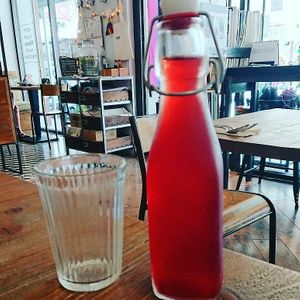 Super tangy house made kombucha at Plants in Taipei