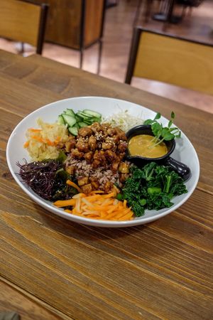 Bibimbap plate at Plants in Taipei