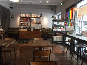 Inside the restaurant at Plants in Taipei