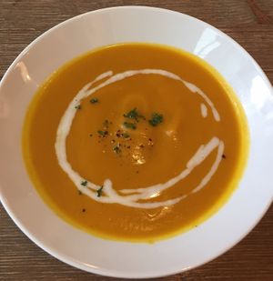 Carrot soup at Plants in Taipei