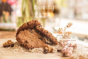 Oatmeal cookies (made with grape molasses, wheat free, suitable for vegans) at Olivity in Amsterdam