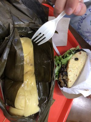 tamale & arepa at Soul Cocina in Durham