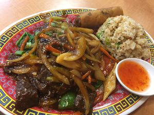 Hunan “beef” lunch special is the bomb! at Bok Choy in San Antonio