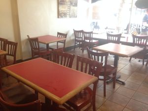 inside seating - bench seats in the window at Rovente Pizzeria - Downtown in Portland