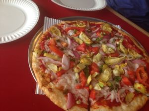 vegan pizza with no olives at Rovente Pizzeria - Downtown in Portland