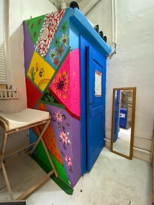 funky bathroom and changing space for kids at Mesa in Esch-sur-alzette