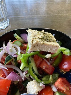 Greek salad  at Veganaki in Athens