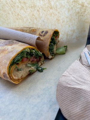 Falafel in gluten free wrap  at Veganaki in Athens